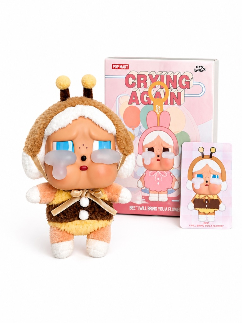 POP MART CRYBABY Crying Again Series - Bee “I will bring you a Flower”